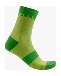 CASTELLI Șosete clasice de ciclism - VELOCISSIMA 12 - verde deschis/verde