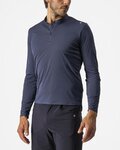 CASTELLI Tricou de ciclism cu mânecă lungă - TECH 2 HENLEY - albastru