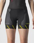 CASTELLI Pantaloni scurți de ciclism fără bretele - FREE W SHORT TRI - negru/verde deschis