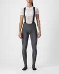 CASTELLI Pantaloni de ciclism lungi cu bretele - FREE AERO RC W DT - gri