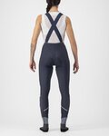 CASTELLI Pantaloni de ciclism lungi cu bretele - VELOCISSIMA DT - albastru