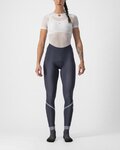 CASTELLI Pantaloni de ciclism lungi fără bretele - VELOCISSIMA THERMAL - albastru