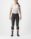 CASTELLI 3/4 șosete de ciclism fără bretele - VELOCISSIMA THERMAL - negru/verde deschis