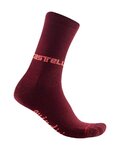 CASTELLI Șosete clasice de ciclism - QUINDICI SOFT MERINO W - bordo