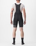 CASTELLI Pantaloni scurți de ciclism cu bretele - PREMIO BLACK LTD EDITION - negru/alb