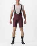 CASTELLI Pantaloni scurți de ciclism cu bretele - UNLIMITED CARGO - bordo