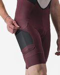 CASTELLI Pantaloni scurți de ciclism cu bretele - UNLIMITED CARGO - bordo