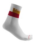 CASTELLI Șosete clasice de ciclism - BLOCCO - alb