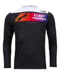 KENNY Tricou de ciclism cu mânecă lungă de vară - ELITE KID - negru/alb