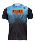 KENNY Tricou de ciclism cu mânecă scurtă - CHARGER - negru/turcoaz