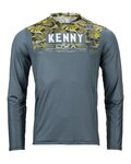 KENNY Tricou de ciclism cu mânecă lungă de vară - CHARGER - gri/galben