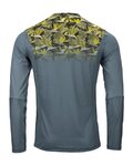 KENNY Tricou de ciclism cu mânecă lungă de vară - CHARGER - gri/galben