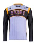KENNY Tricou de ciclism cu mânecă lungă de vară - EVO PRO 24 - alb/portocaliu/negru
