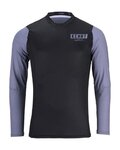 KENNY Tricou de ciclism cu mânecă lungă de vară - CHARGER 24 - gri/negru