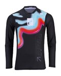KENNY Tricou de ciclism cu mânecă lungă de vară - CHARGER 24 - roz/albastru/negru