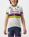 CASTELLI Tricou de ciclism cu mânecă scurtă - QUICKSTEP KID JERSEY - alb