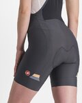 CASTELLI Pantaloni scurți de ciclism cu bretele - PRIMA - gri/portocaliu