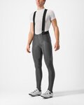 CASTELLI Pantaloni de ciclism lungi cu bretele - SORPASSO ROS - gri