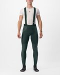 CASTELLI Pantaloni de ciclism lungi cu bretele - SORPASSO RoS - verde