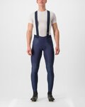 CASTELLI Pantaloni de ciclism lungi cu bretele - SORPASSO ROS - albastru