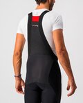 CASTELLI Pantaloni de ciclism 3/4 cu bretele - SORPASSO ROS - negru