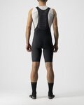 CASTELLI Pantaloni scurți de ciclism cu bretele - PREMIO BLACK - negru/alb