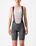 CASTELLI Pantaloni scurți de ciclism cu bretele - PREMIO BLACK - gri