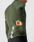 CASTELLI Tricou de cilism pentru iarnă cu mânecă lungă - FONDO - verde