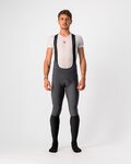 CASTELLI Pantaloni de ciclism lungi cu bretele - VELOCISSIMO 5 - gri