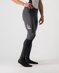 CASTELLI Pantaloni de ciclism lungi cu bretele - VELOCISSIMO 5 - negru/galben