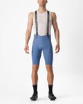 CASTELLI Pantaloni scurți de ciclism cu bretele - FREE AERO RC - albastru deschis