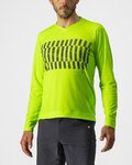 CASTELLI Tricou de ciclism cu mânecă lungă de vară - TRAIL TECH - verde deschis