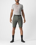 CASTELLI Pantaloni scurți de ciclism fără bretele - UNLIMITED TRAIL BAGGY - verde