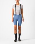 CASTELLI Pantaloni scurți de ciclism cu bretele - FREE AERO RC W - albastru deschis