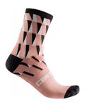 CASTELLI Șosete clasice de ciclism - PENDIO 12 - roz/negru