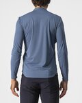 CASTELLI Tricou de ciclism cu mânecă lungă - TECH 2 HENLEY - albastru