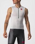 CASTELLI Tricoul de ciclism fără mâneci - FREE TRI 2 - alb/negru