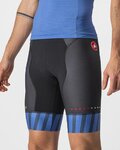 CASTELLI Pantaloni scurți de ciclism fără bretele - FREE TRI - negru/albastru