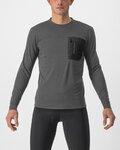 CASTELLI Tricou de cilism pentru iarnă cu mânecă lungă - UNLIMITED MERINO - gri
