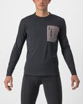 CASTELLI Tricou de cilism pentru iarnă cu mânecă lungă - UNLIMITED MERINO - negru