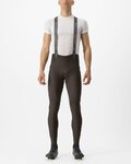 CASTELLI Pantaloni de ciclism lungi cu bretele - FREE AERO RC - maro