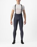 CASTELLI Pantaloni de ciclism lungi cu bretele - FREE AERO RC - albastru