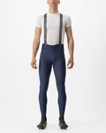CASTELLI Pantaloni de ciclism lungi cu bretele - FREE AERO RC - albastru