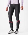CASTELLI Pantaloni de ciclism lungi fără bretele - VELOCISSIMA THERMAL - negru