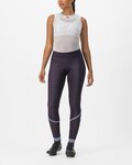 CASTELLI Pantaloni de ciclism lungi fără bretele - VELOCISSIMA THERMAL - mov