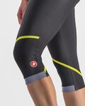 CASTELLI 3/4 șosete de ciclism fără bretele - VELOCISSIMA THERMAL - negru/verde deschis