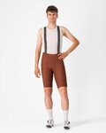 CASTELLI Pantaloni scurți de ciclism cu bretele - ESPRESSO - roșu