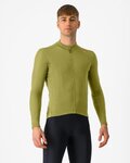 CASTELLI Tricou de cilism pentru iarnă cu mânecă lungă - ESPRESSO THERMAL - verde