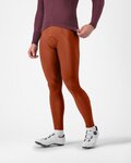 CASTELLI Pantaloni de ciclism lungi cu bretele - ESPRESSO - roșu