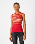 CASTELLI Tricoul de ciclism fără mâneci - INSIDER 2 W - roșu